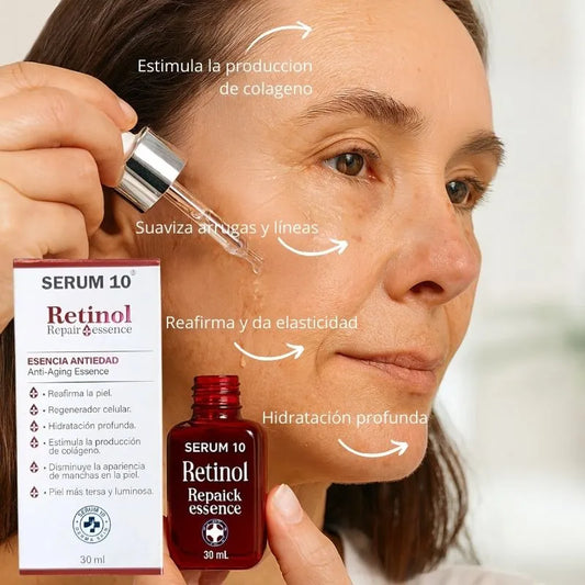 Retinol Serum 10® - Suaviza arrugas y lineas de expresión